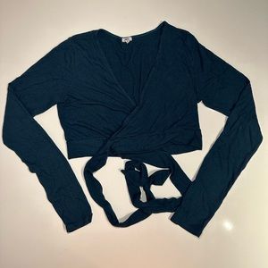 Wrap Crop Top long Sleeve
